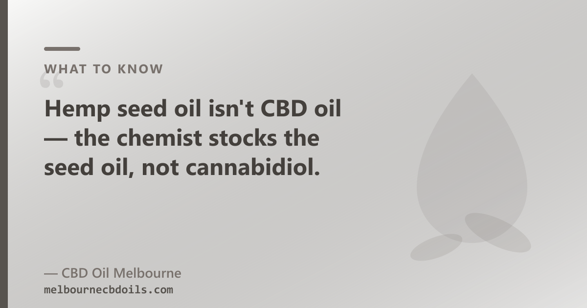 Why Chemist Warehouse stocks hemp seed oil but not CBD oil — TGA scheduling explained