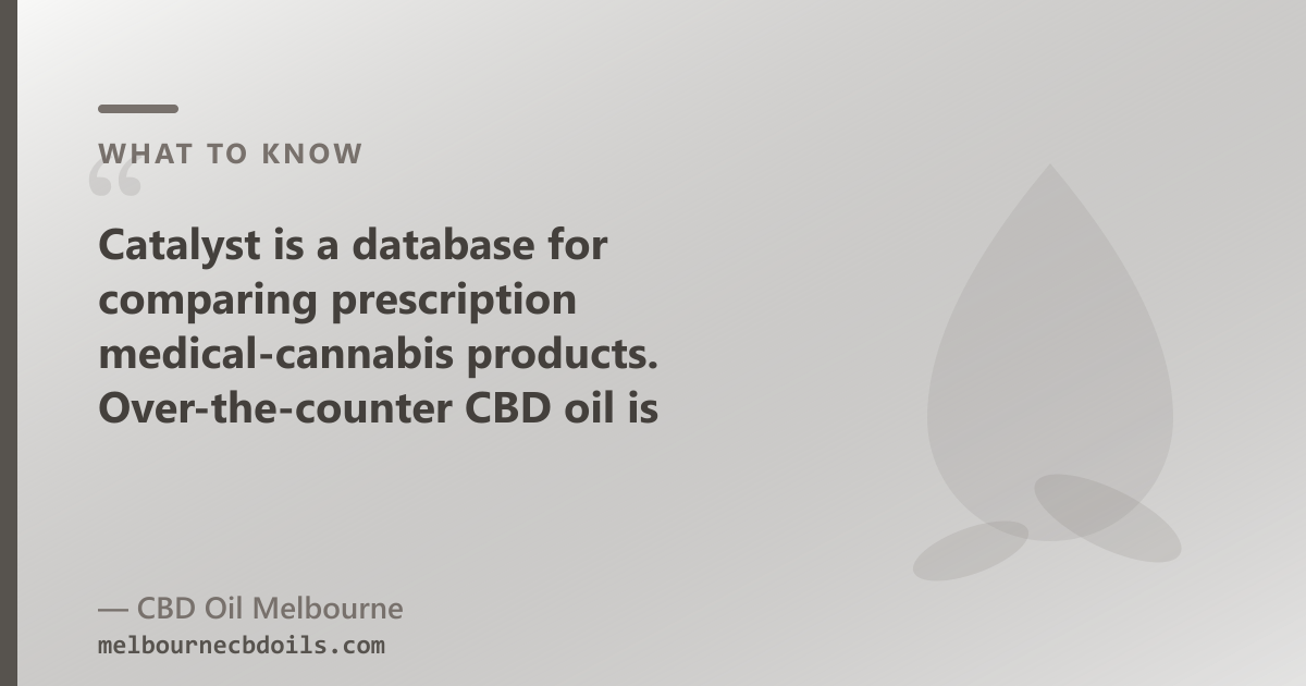 Prescription pathway vs OTC CBD oil in Melbourne — two separate regulated routes