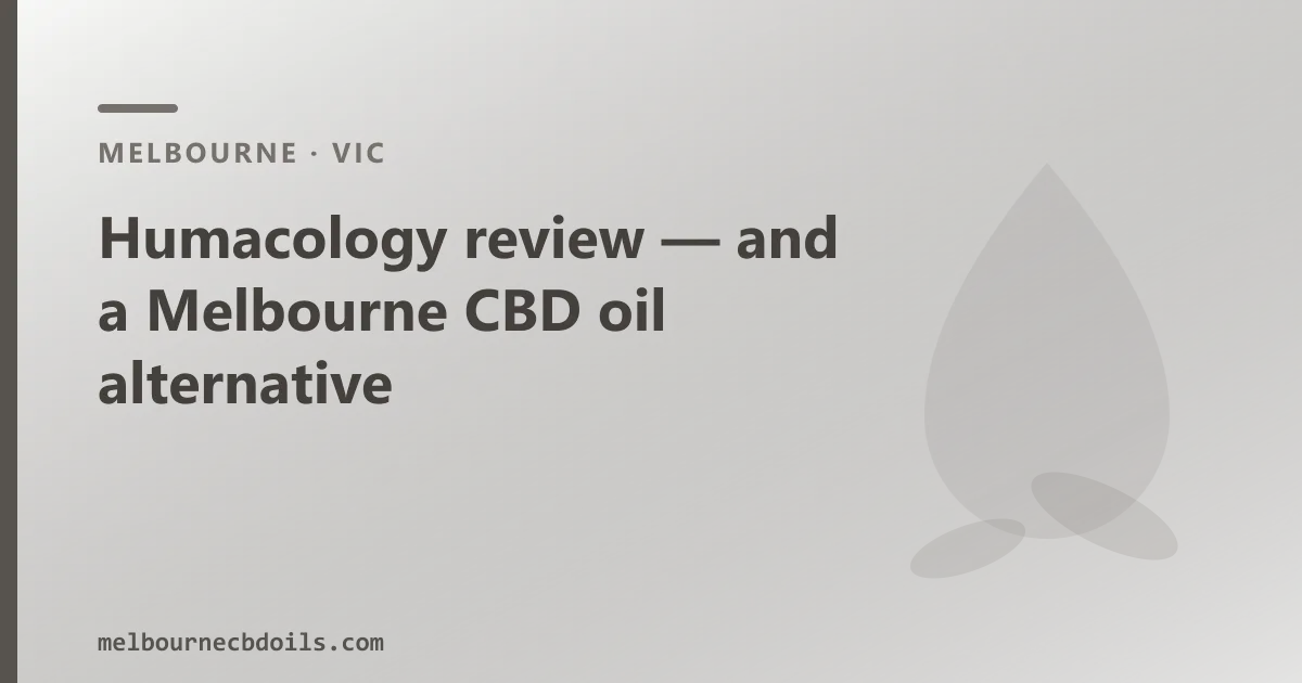 Humacology review — an Australian CBD Oil Alternative